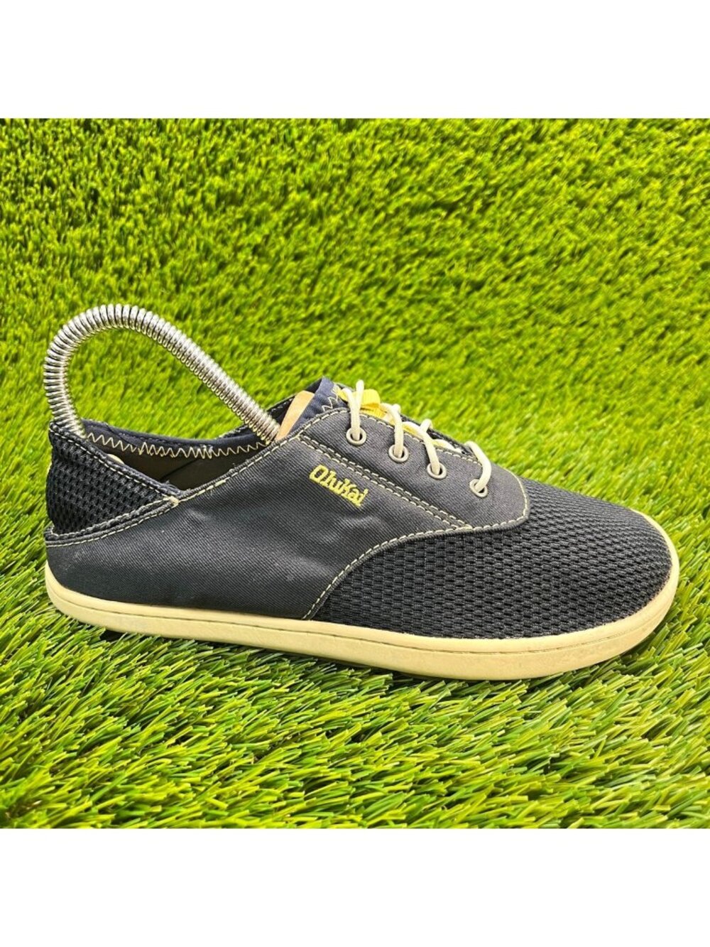 OluKai Nohea Moku Boys Size 3Y Blue Casual Walking Shoes Loafers Slip Ons
